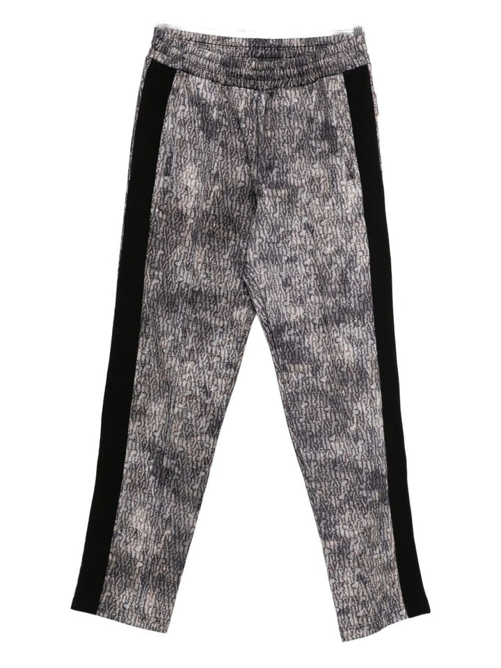 Just Cavalli Pantaloni con stampa logo e righe laterali
