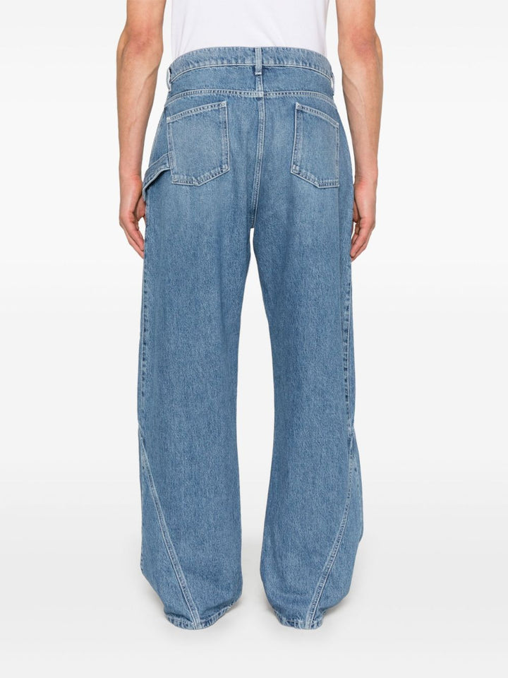 JW Anderson Jeans con design attorcigliato