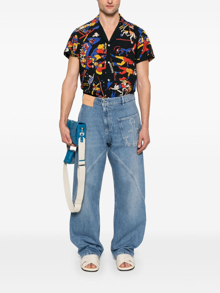 JW Anderson Jeans con design attorcigliato