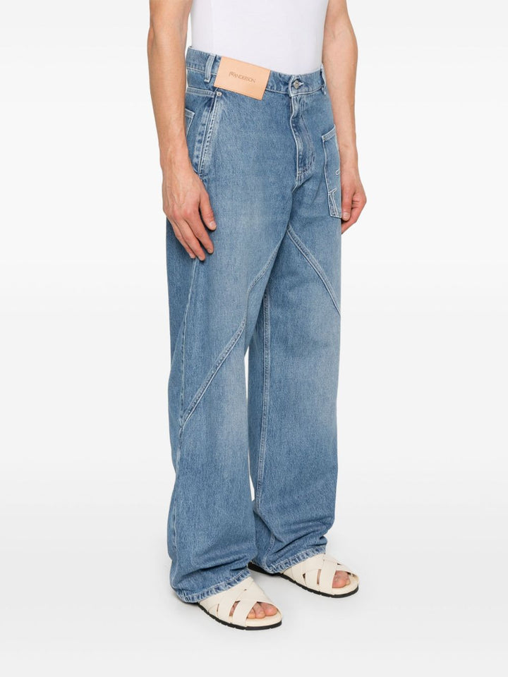 JW Anderson Jeans con design attorcigliato