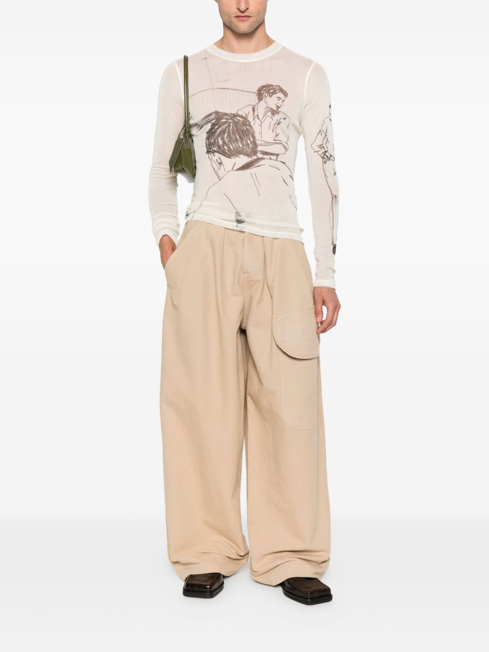 JW Anderson
T-shirt a maniche lunghe con stampa sketch