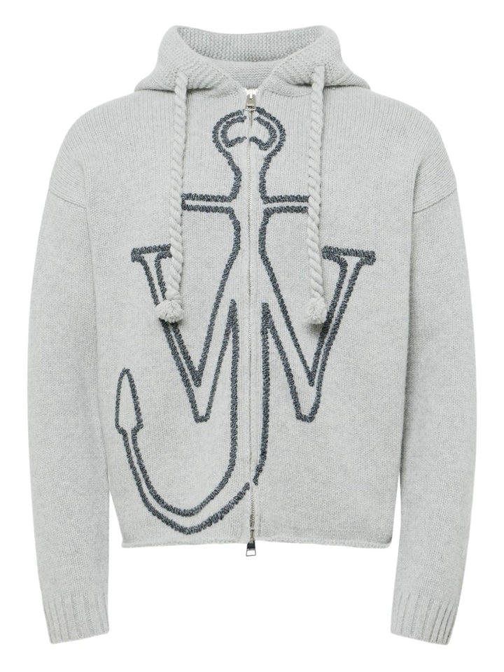 JW Anderson
Cardigan con zip e logo Anchor