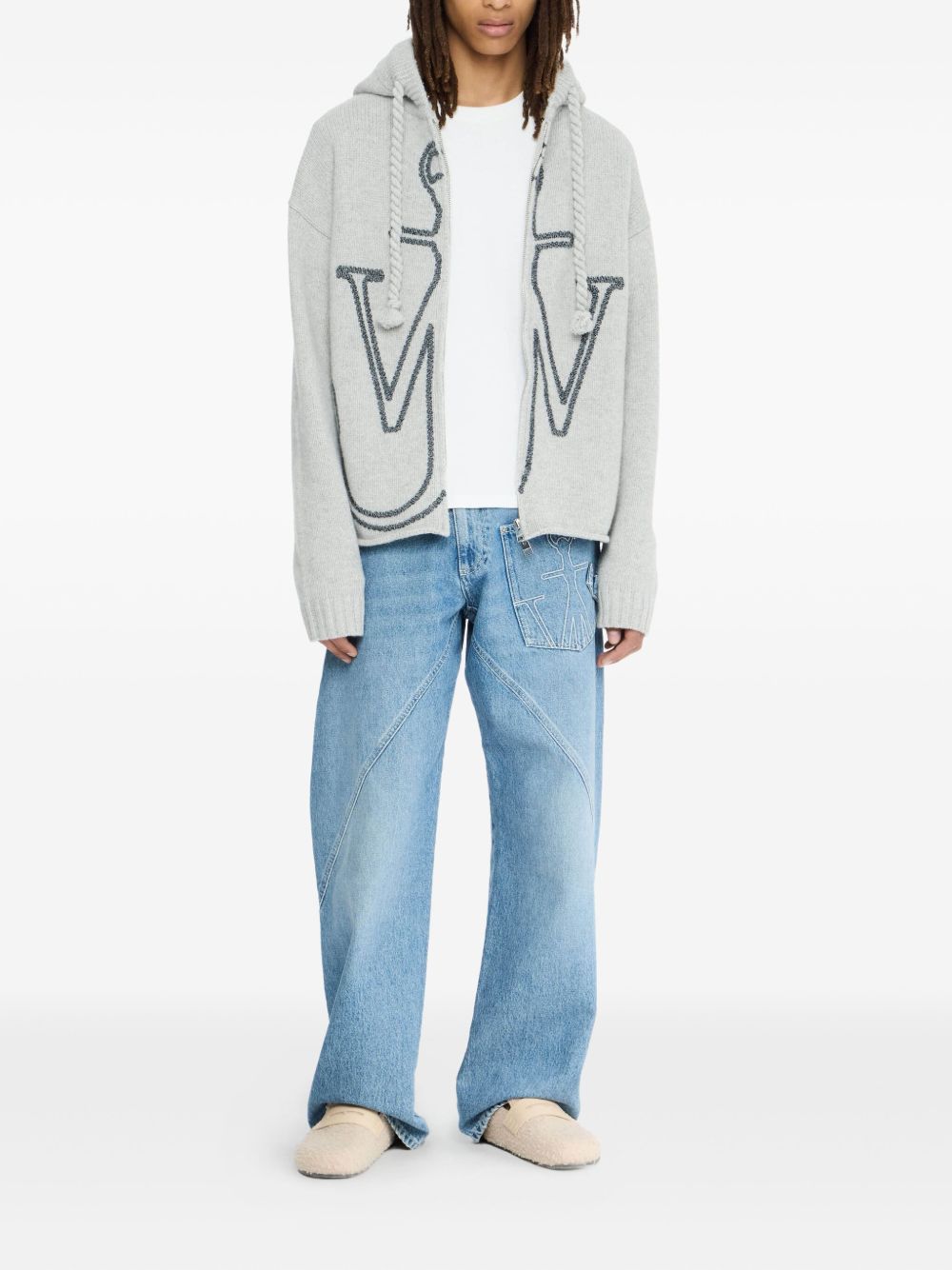 JW Anderson
Cardigan con zip e logo Anchor