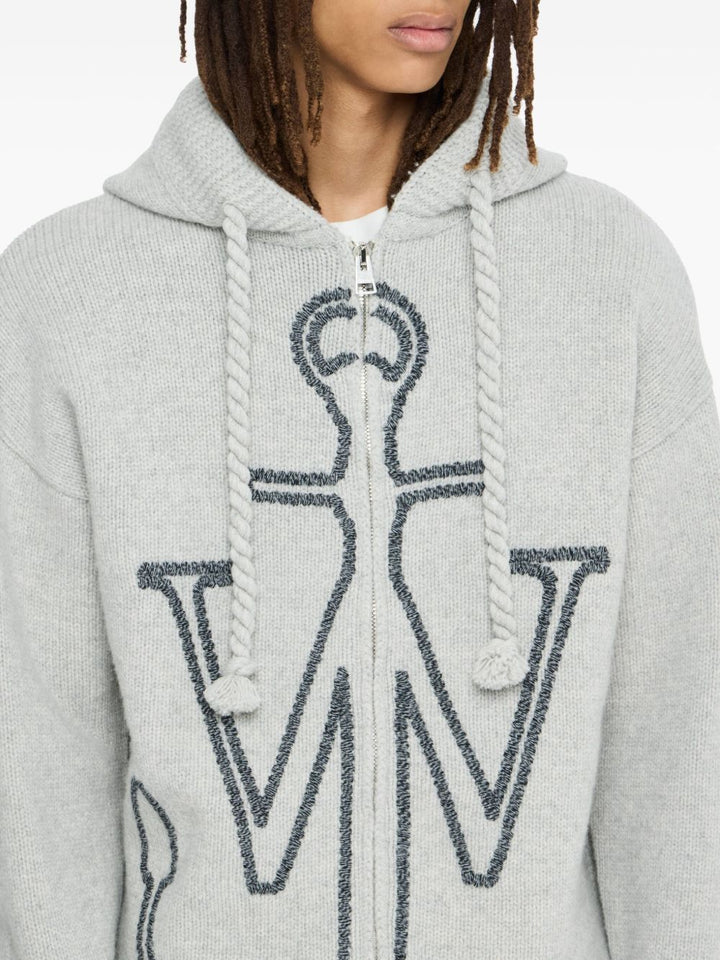 JW Anderson
Cardigan con zip e logo Anchor