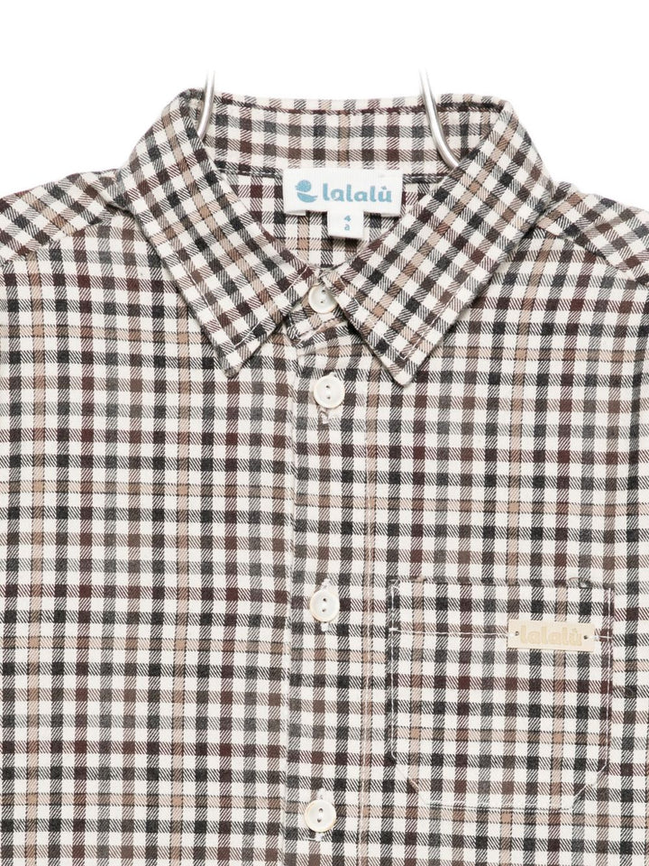 LALALU Camicia a quadri a maniche lunghe