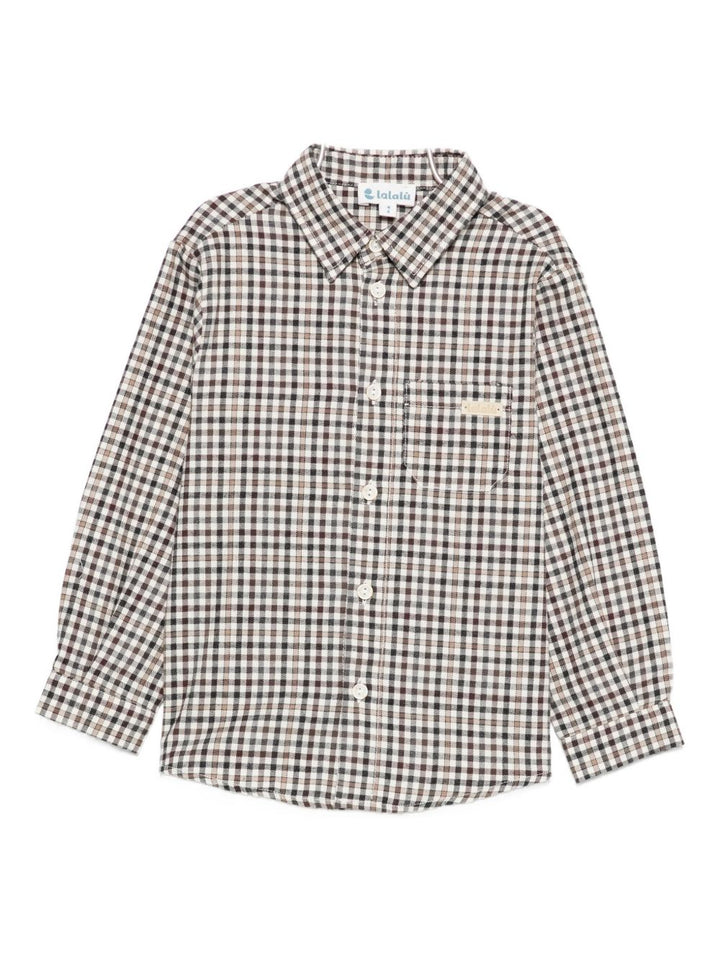 LALALU Camicia a quadri a maniche lunghe