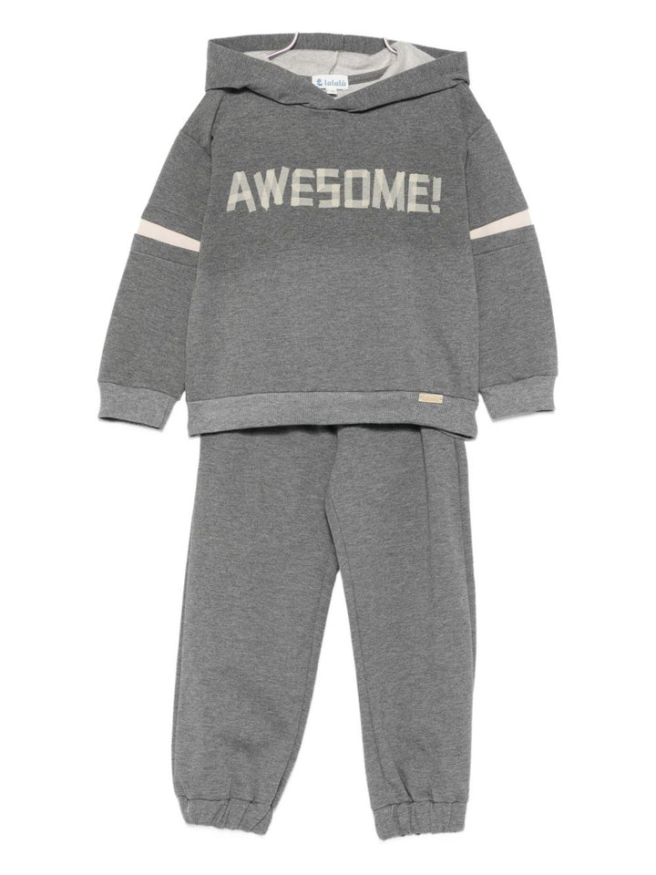 LALALU Tuta con logo e patch