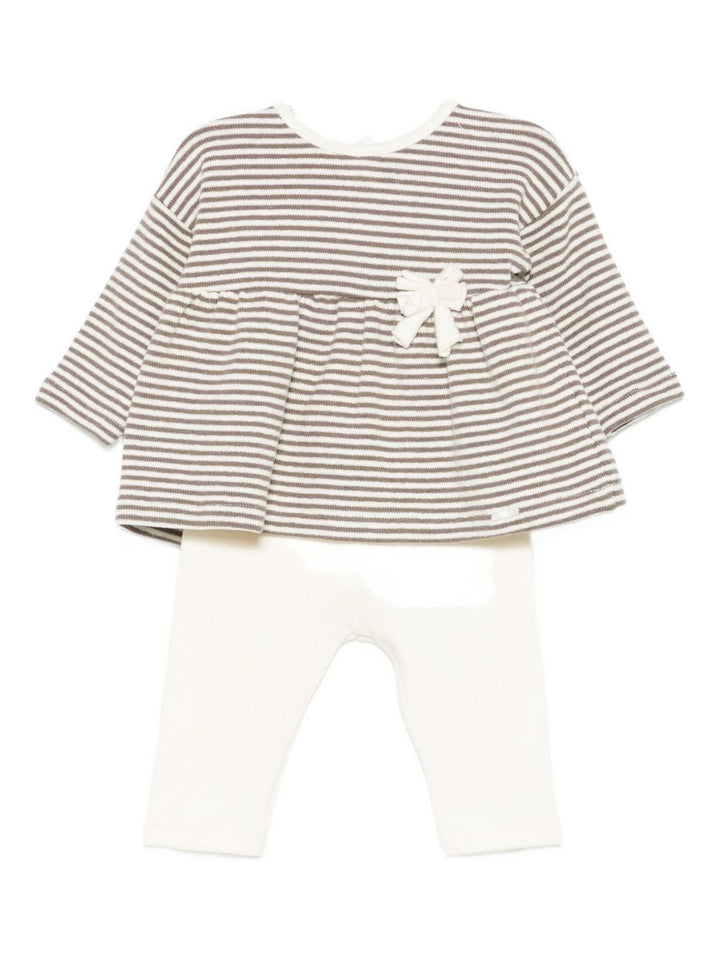 LALALU
Completo tutina a righe con fiocco decorato