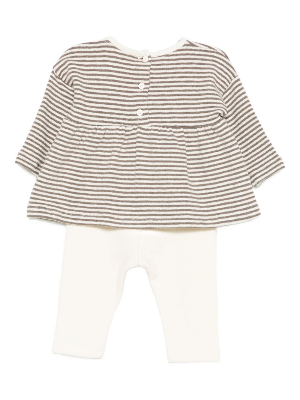 LALALU Completo tutina a righe con fiocco decorato