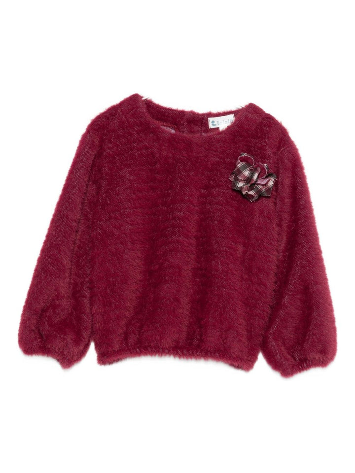 LALALU Maglione con applicazioni floreali