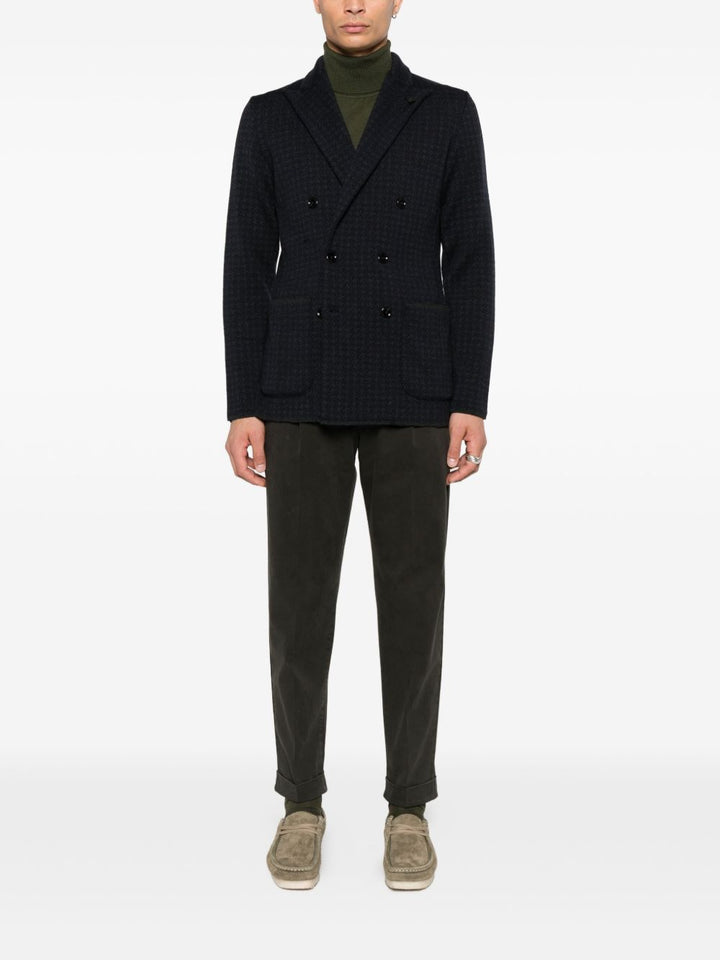 Lardini Giacca in maglia blu