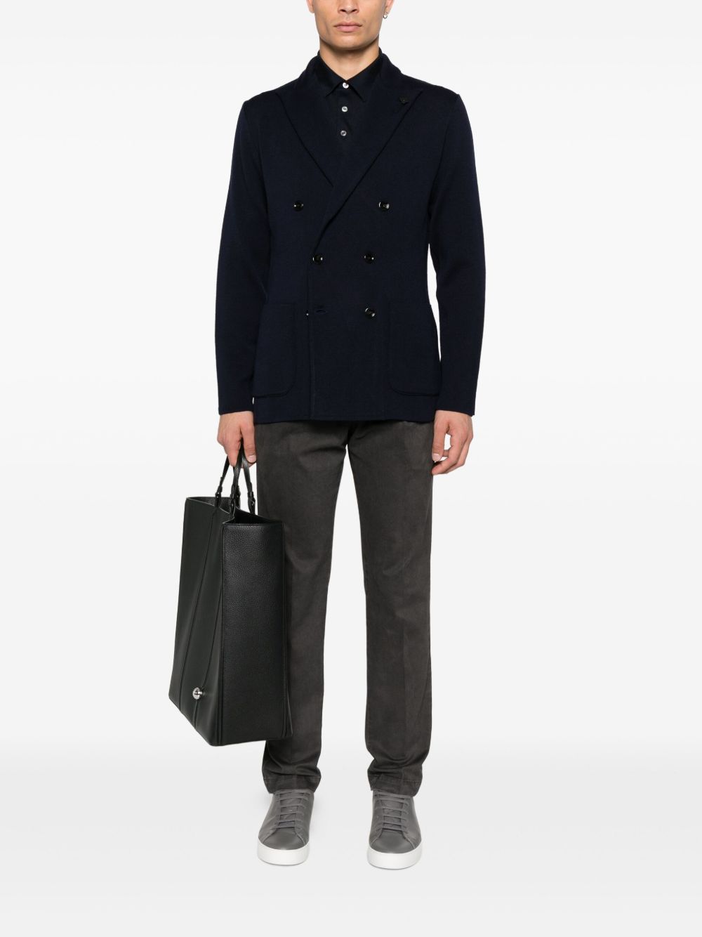 Lardini
Giacca doppiopetto blu navy