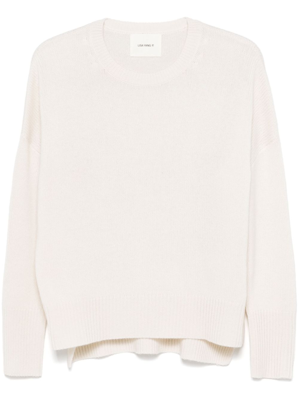 Lisa Yang Maglione girocollo in cashmere bianco