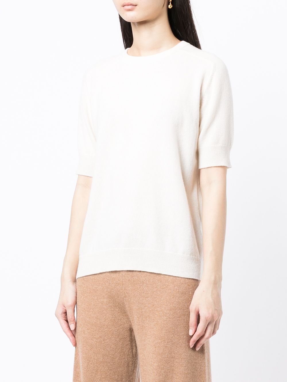 Lisa Yang Maglia girocollo in cashmere bianco