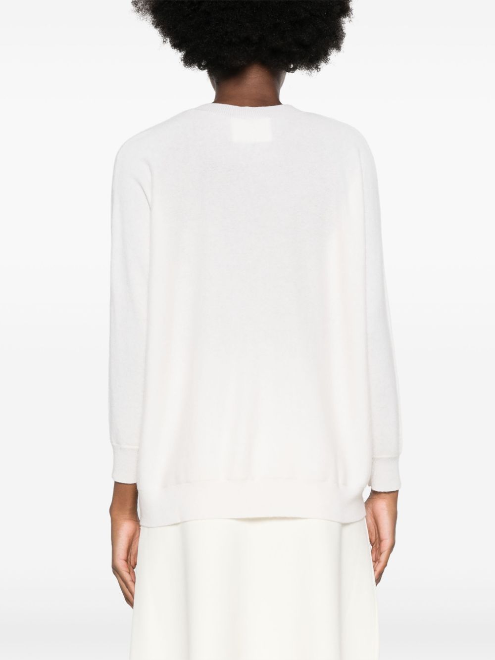 Lisa Yang
Maglione bianco in cashmere lavorato a maglia