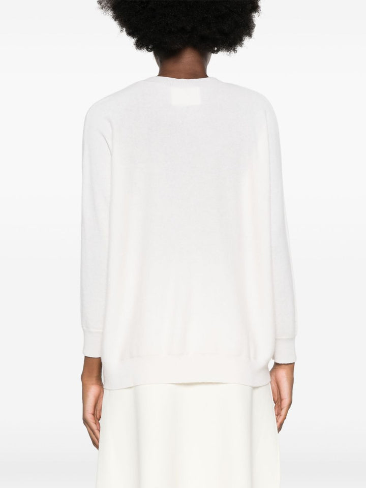 Lisa Yang
Maglione bianco in cashmere lavorato a maglia