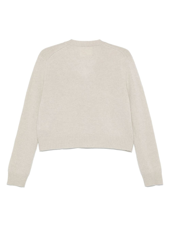Lisa Yang Beige fine-knit cashmere sweater
