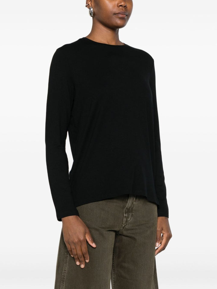 Majestic maglia nera a maniche lunghe