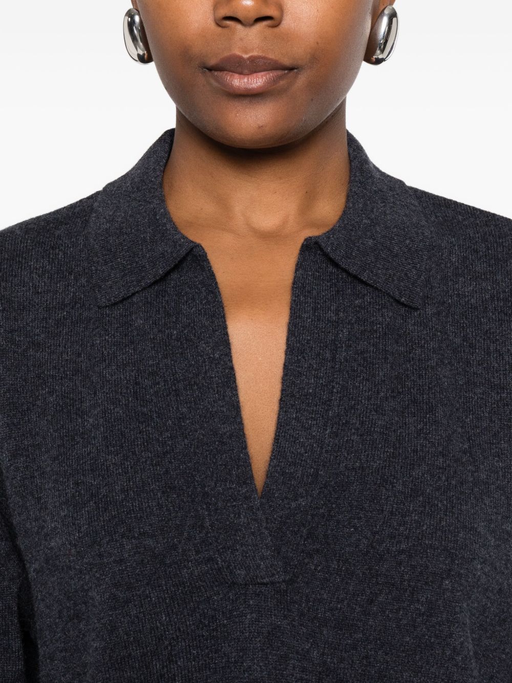 Majestic T-shirt polo in maglia Grigia