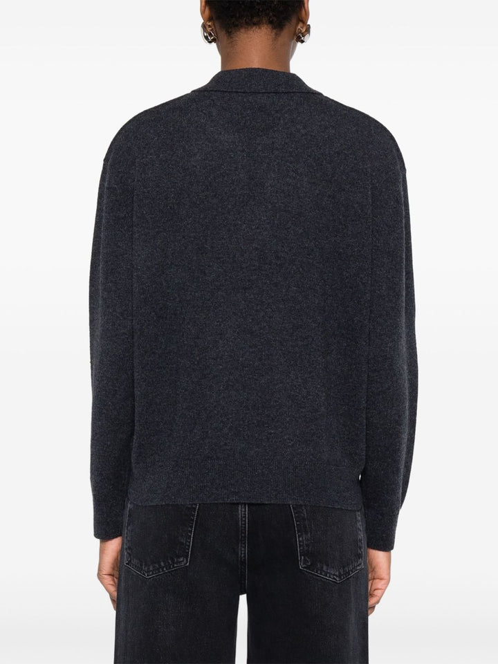 Majestic T-shirt polo in maglia Grigia