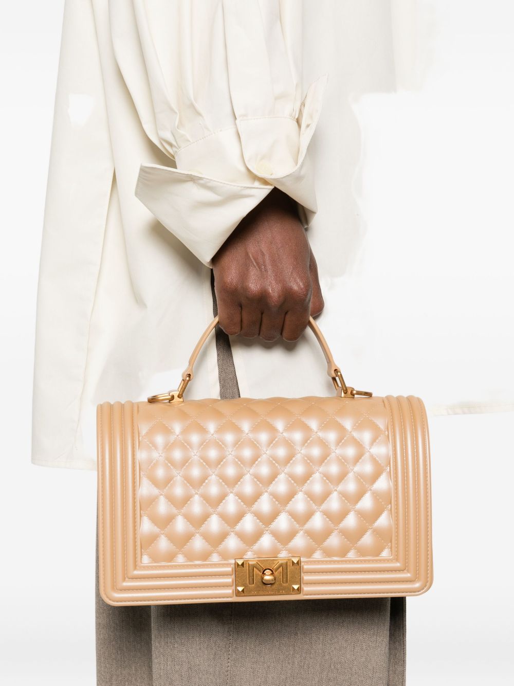 Marc Ellis Borsa a tracolla trapuntata beige