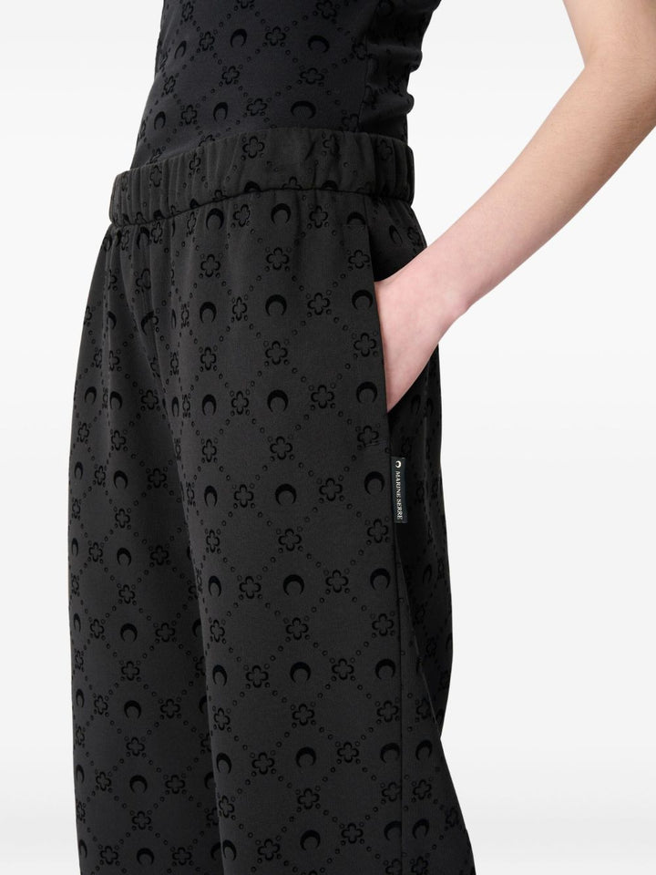 Marine Serre Pantaloni sportivi in pile con logo