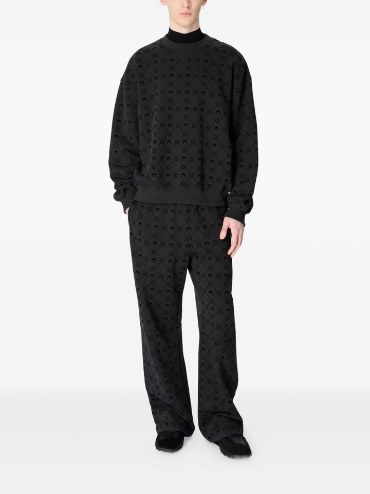 Marine Serre Pantaloni sportivi in pile con logo