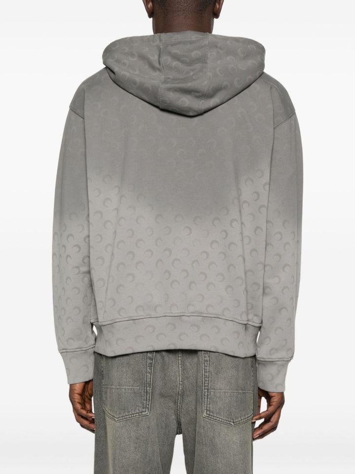 Marine Serre Felpa con cappuccio e zip