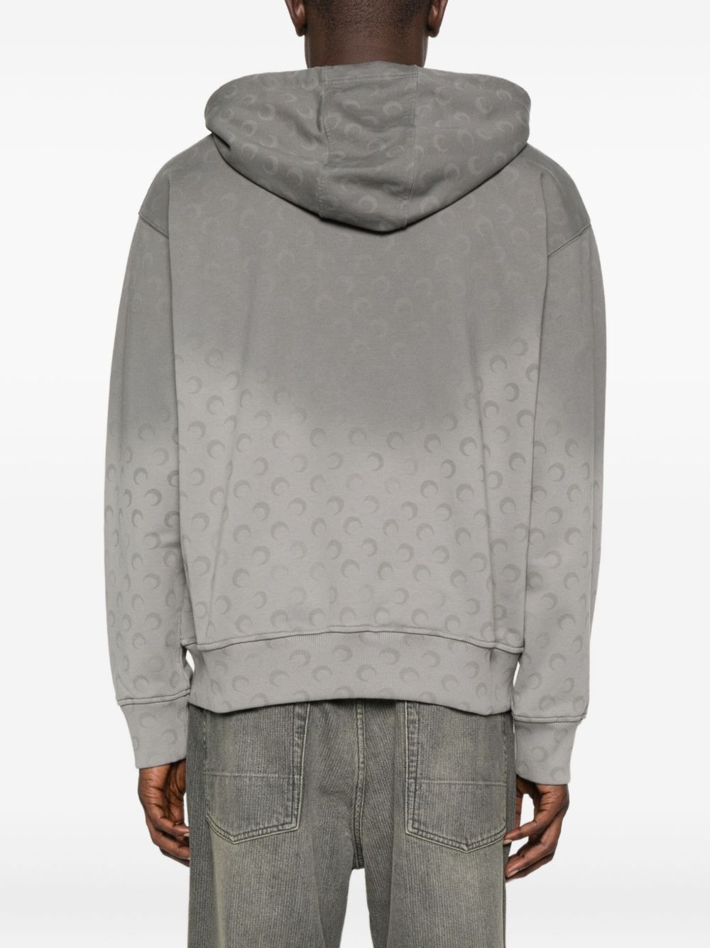 Marine Serre Felpa con cappuccio e zip