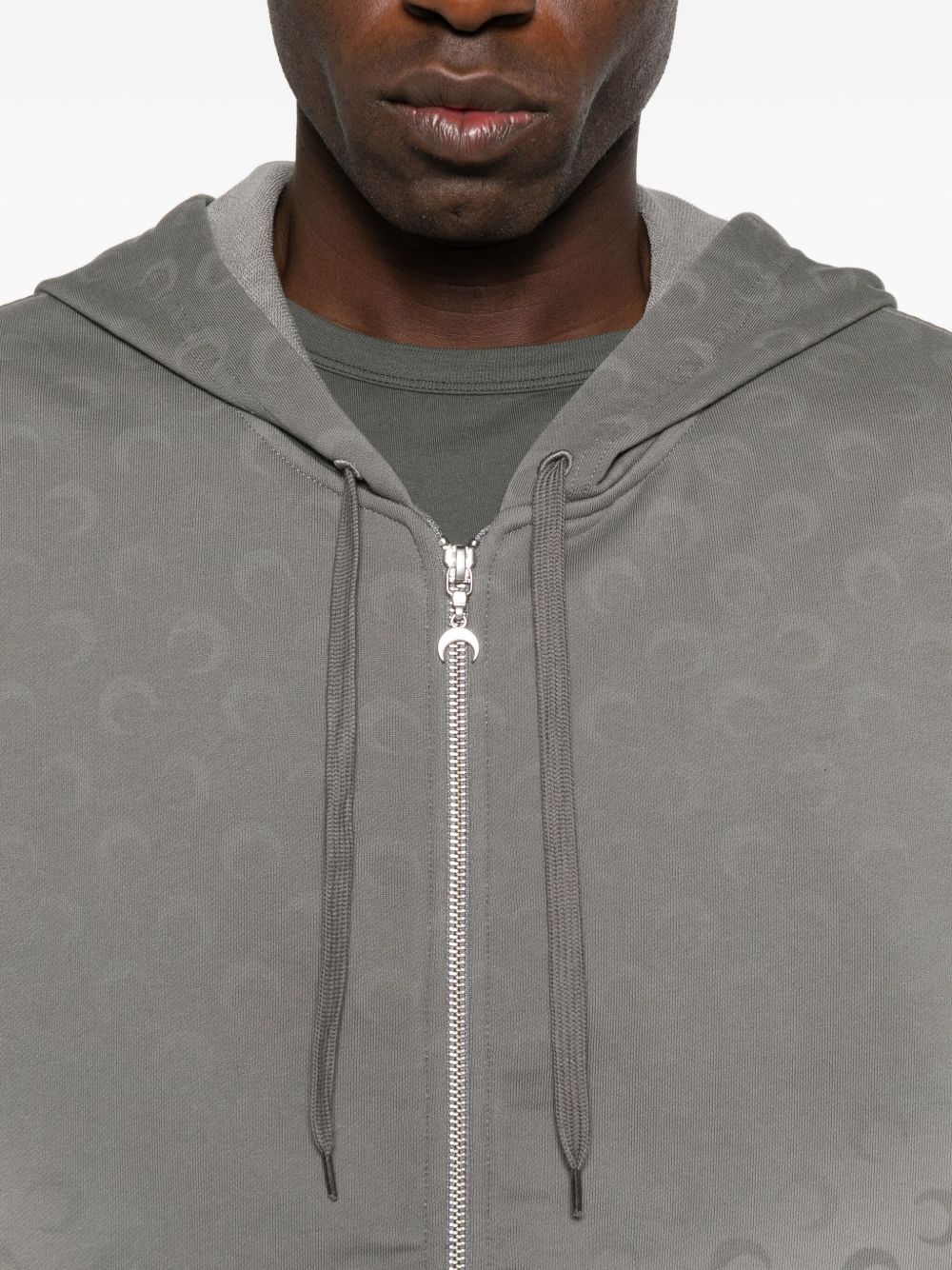 Marine Serre Felpa con cappuccio e zip