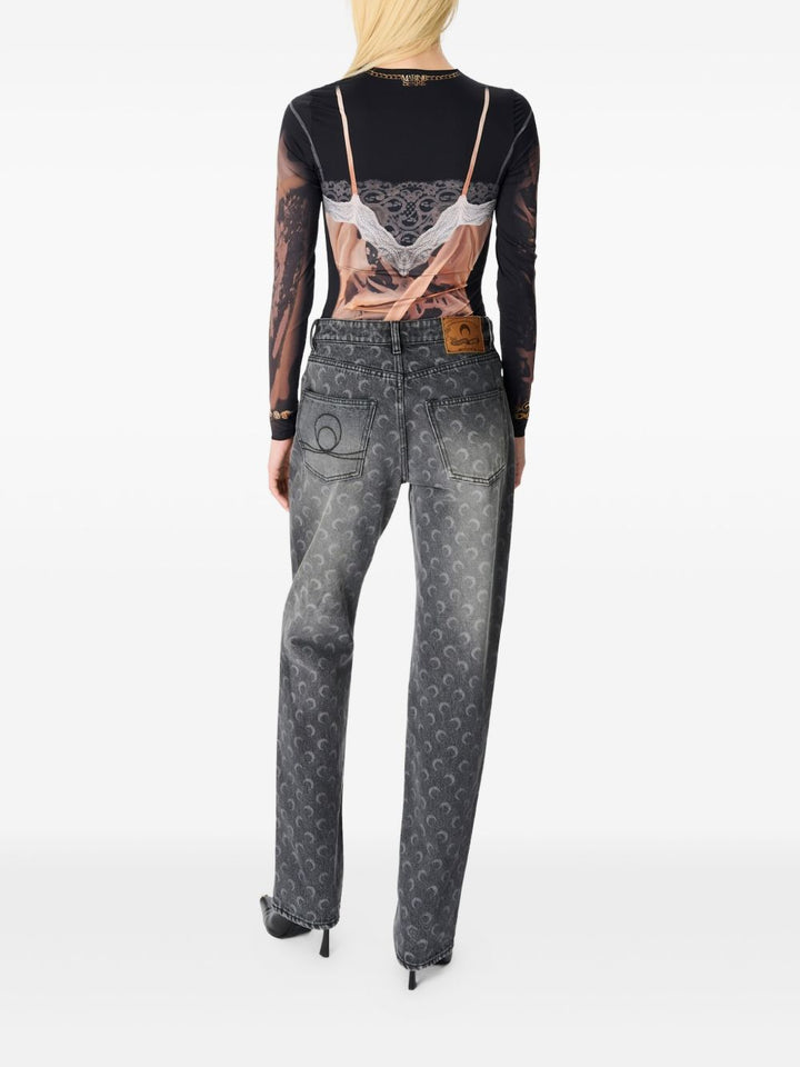 Marine Serre Jeans Moon Laser dritti