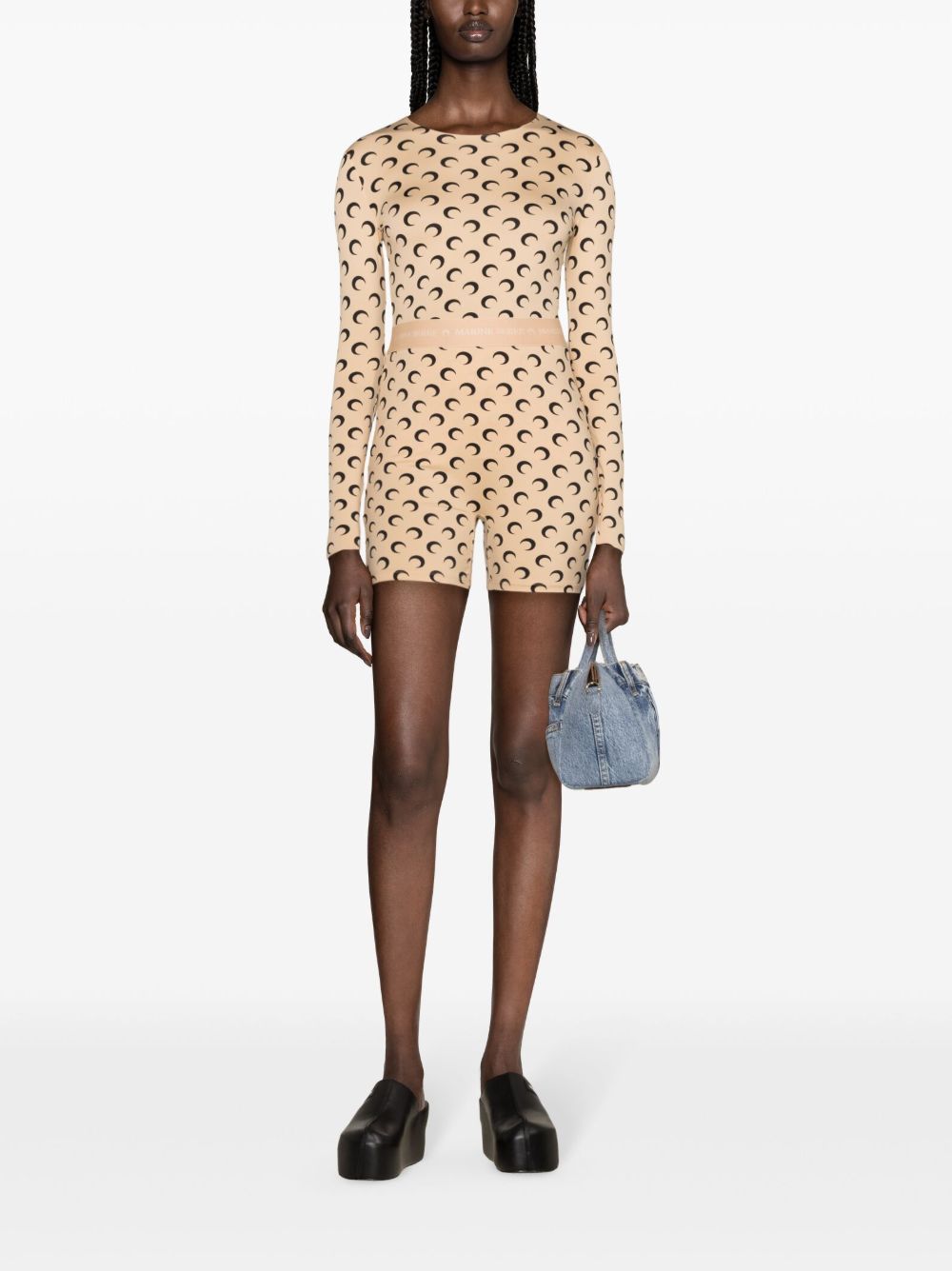 Marine Serre
Mini shorts in jersey riciclato Moon
