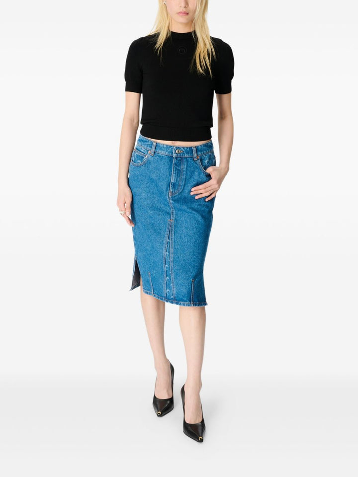 Marine Serre
Gonna Moon Laser midi denim