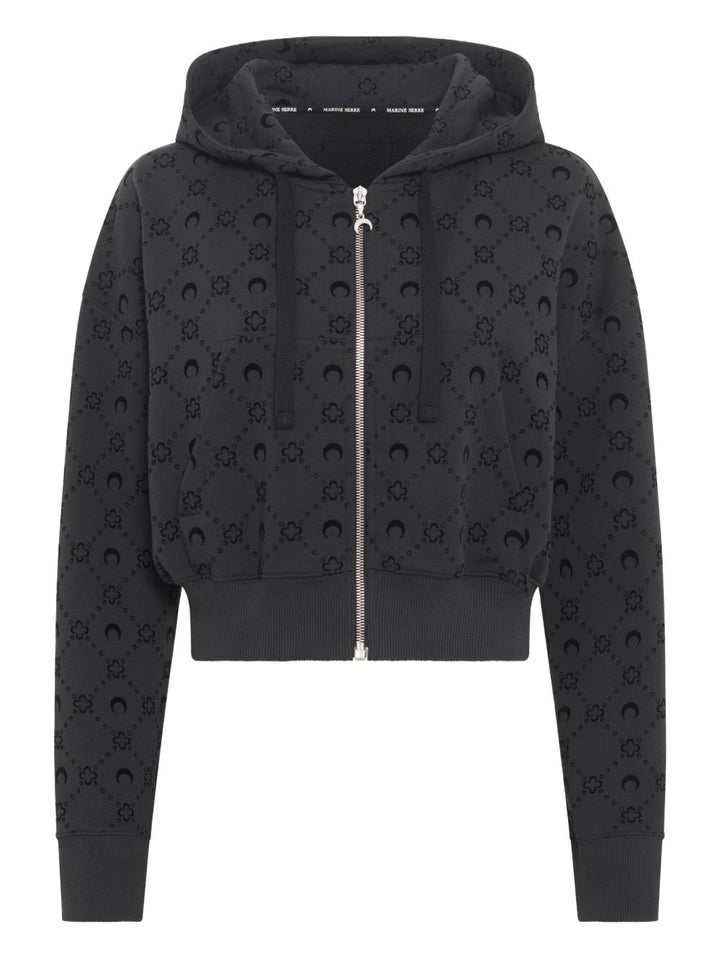 Marine Serre Felpa con cappuccio