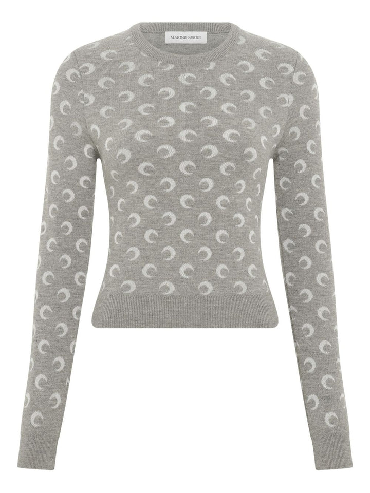 Marine Serre
Maglione girocollo in maglia jacquard Moon