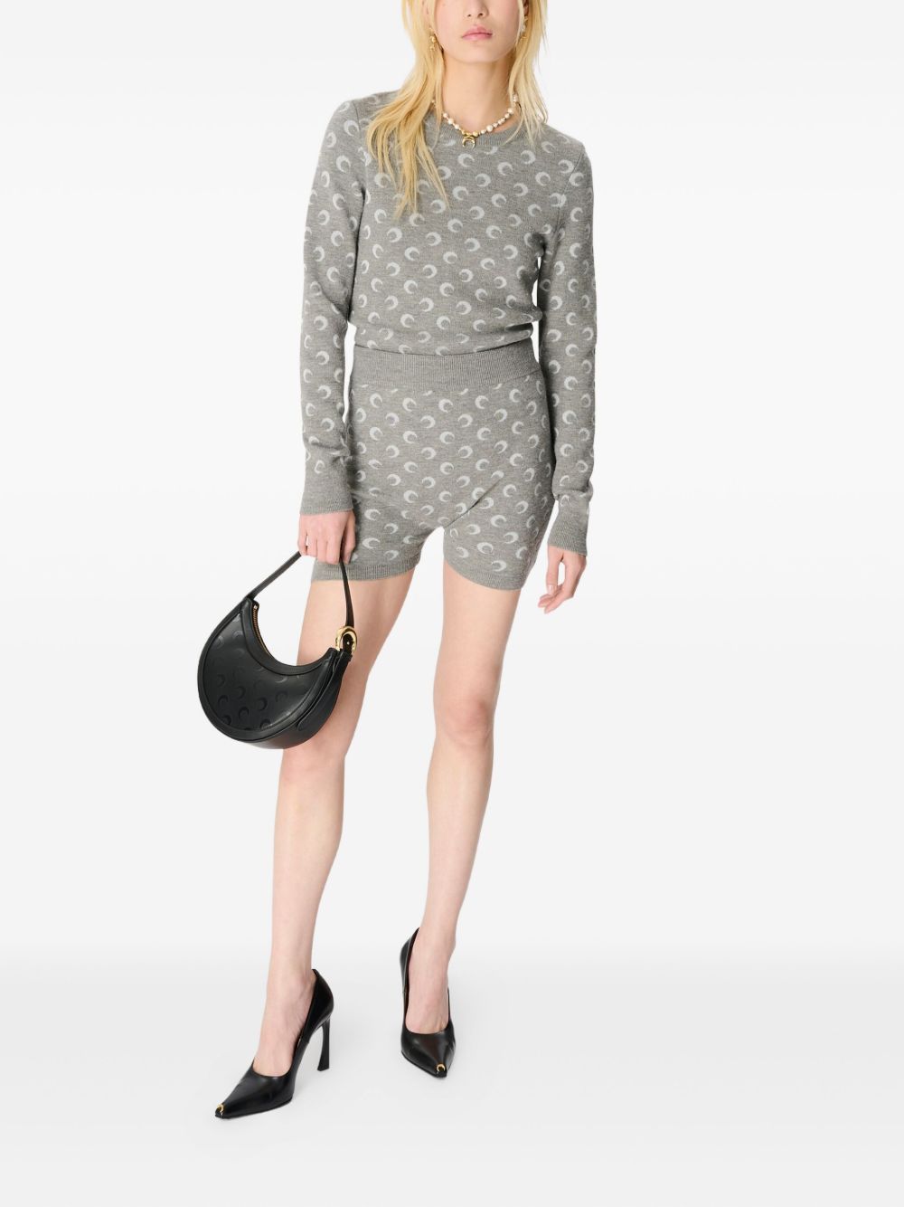 Marine Serre Maglione girocollo in maglia jacquard Moon