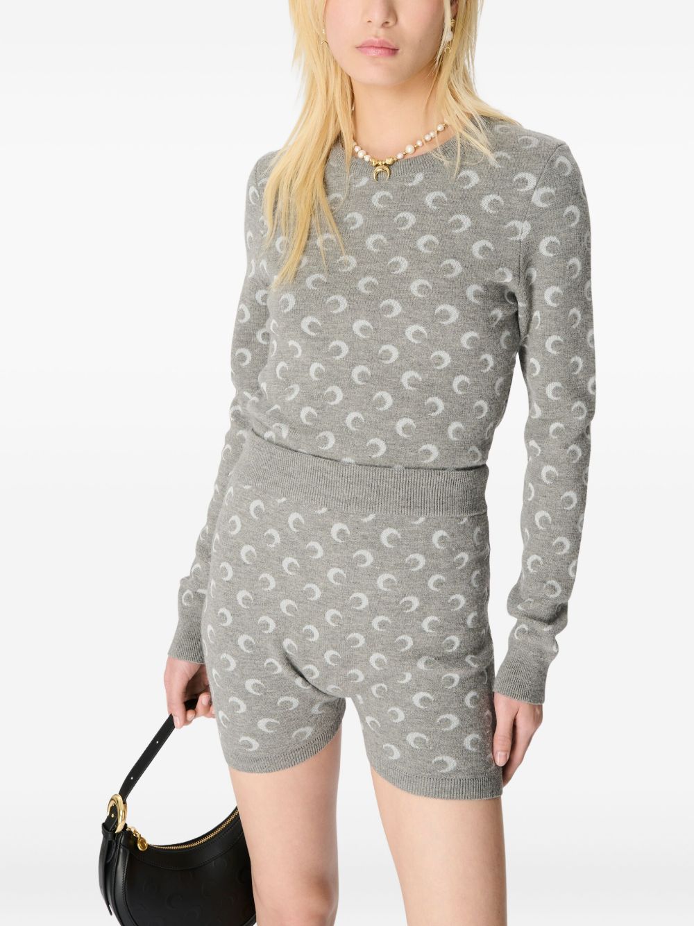 Marine Serre
Maglione girocollo in maglia jacquard Moon