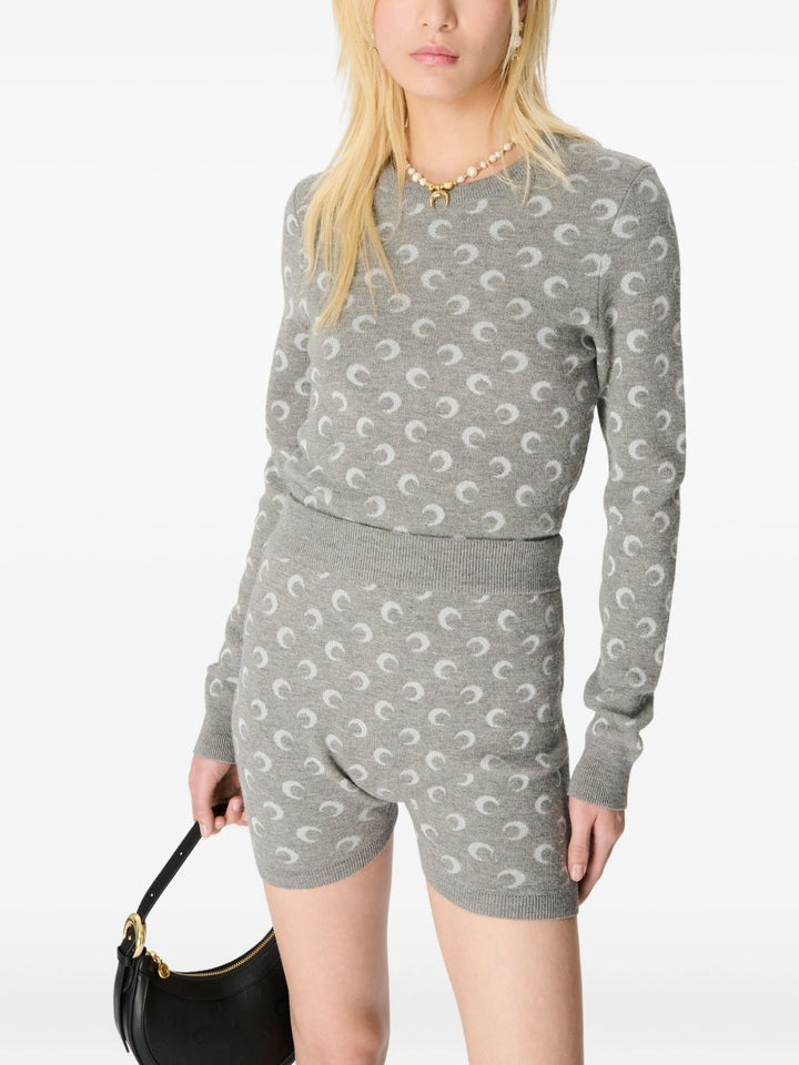 Marine Serre
Maglione girocollo in maglia jacquard Moon