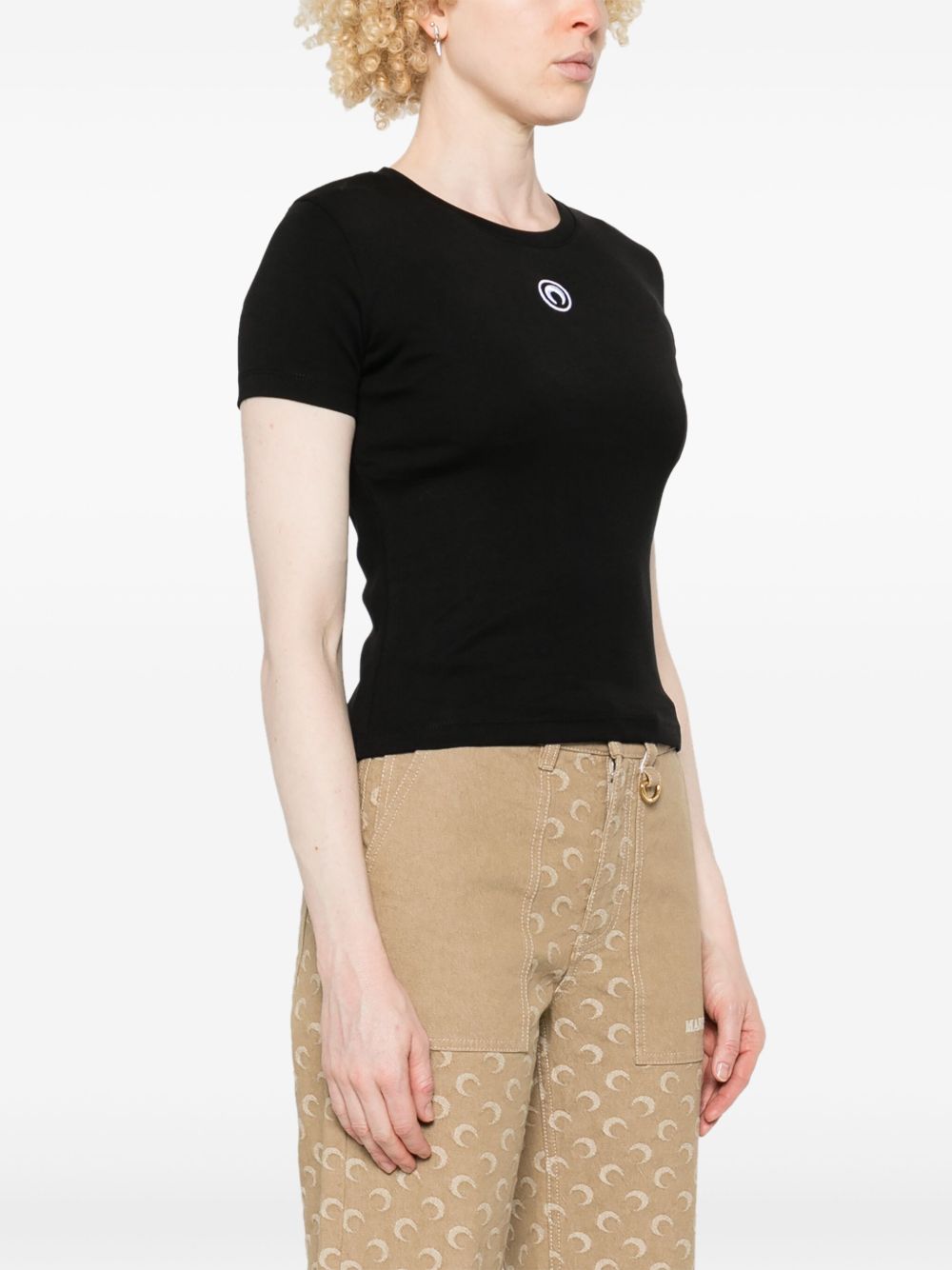 Marine Serre T-shirt con logo luna