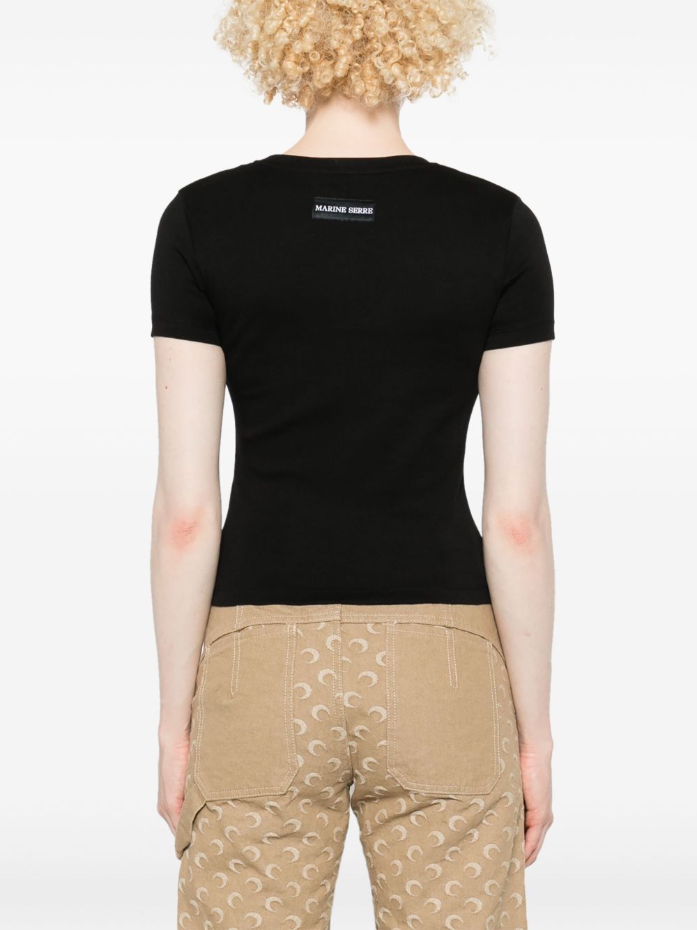 Marine Serre T-shirt con logo luna