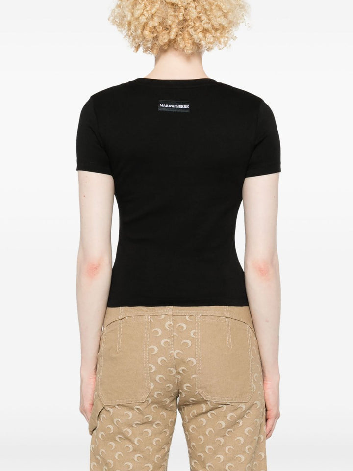 Marine Serre T-shirt con logo luna