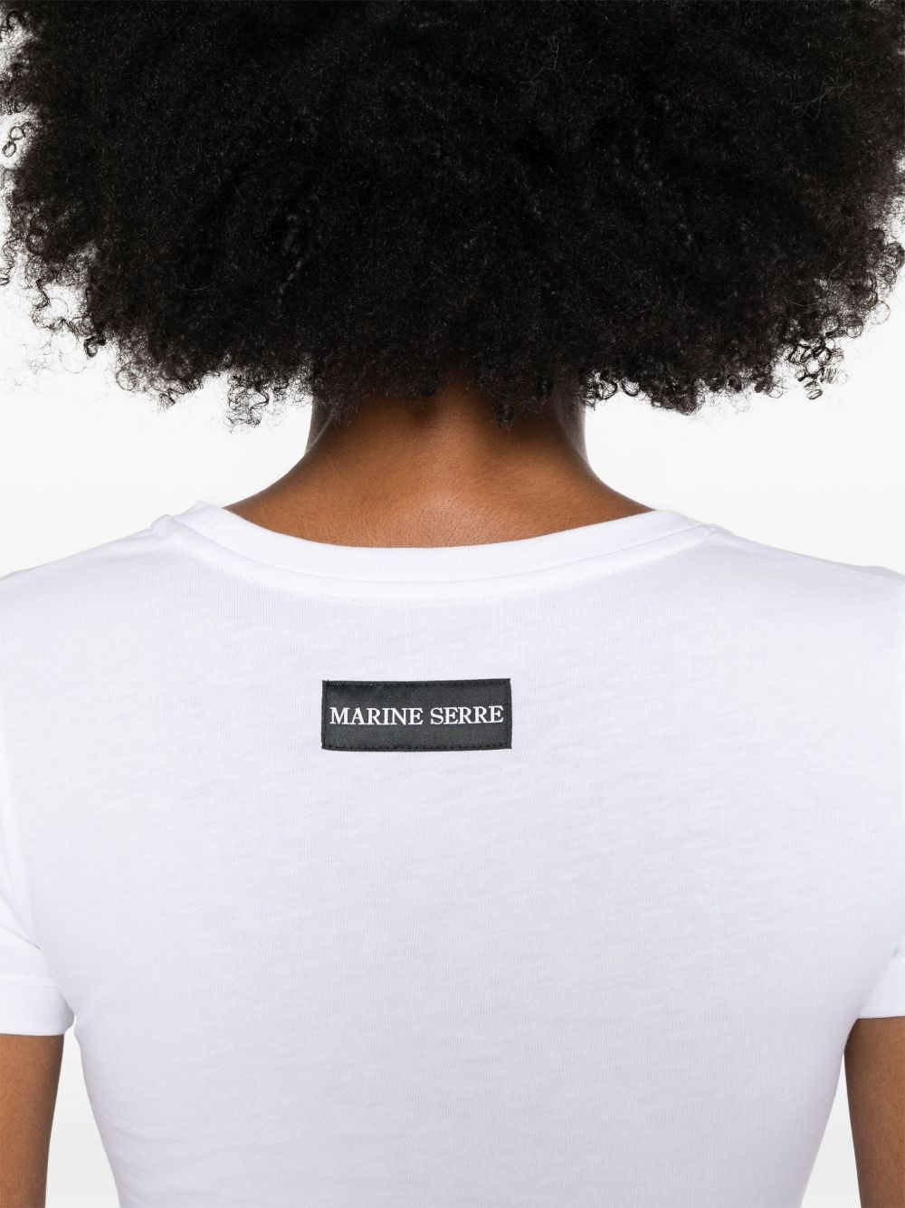 Marine Serre
T-shirt con ricamo Crescent Moon