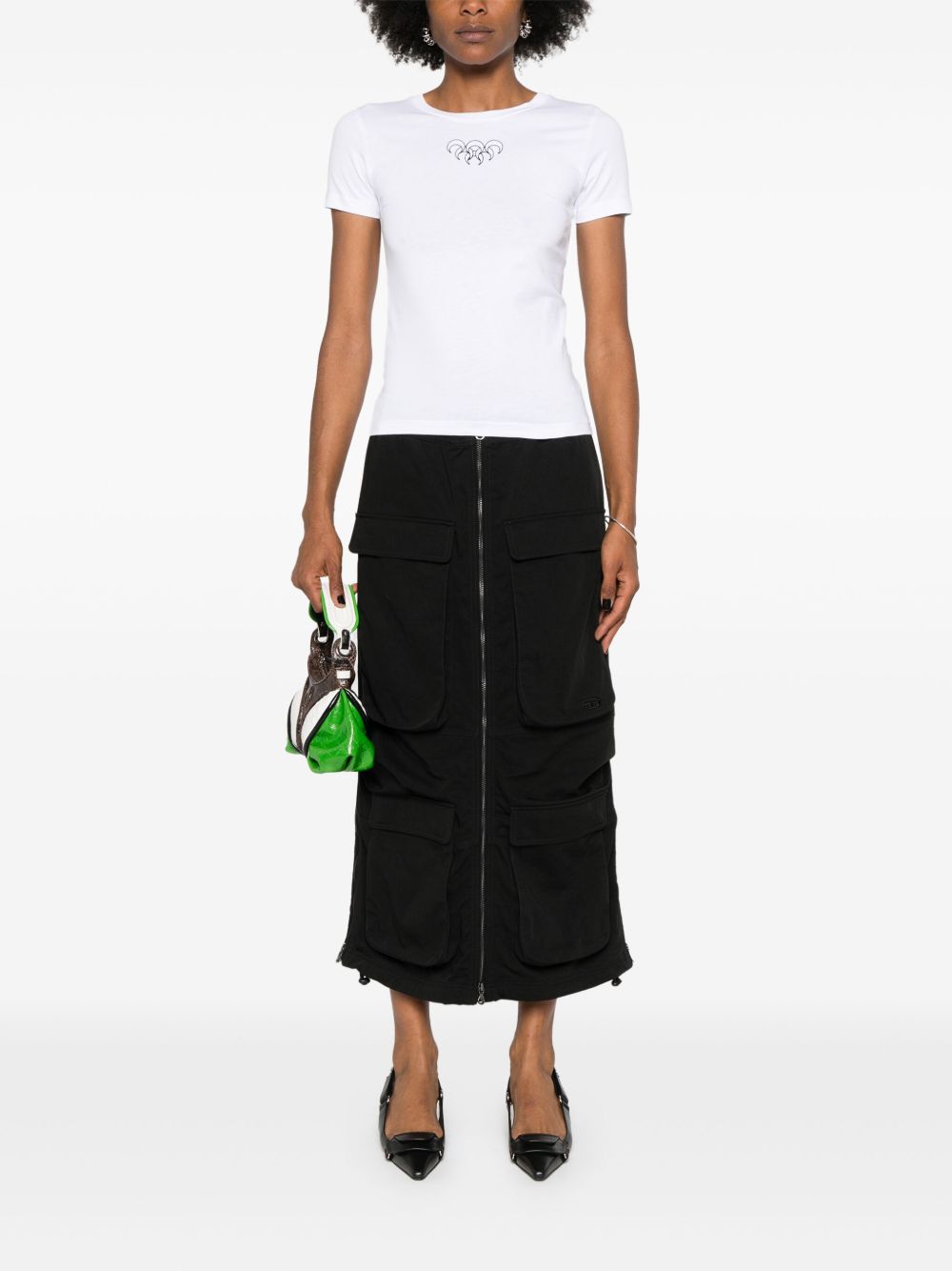 Marine Serre
T-shirt con ricamo Crescent Moon