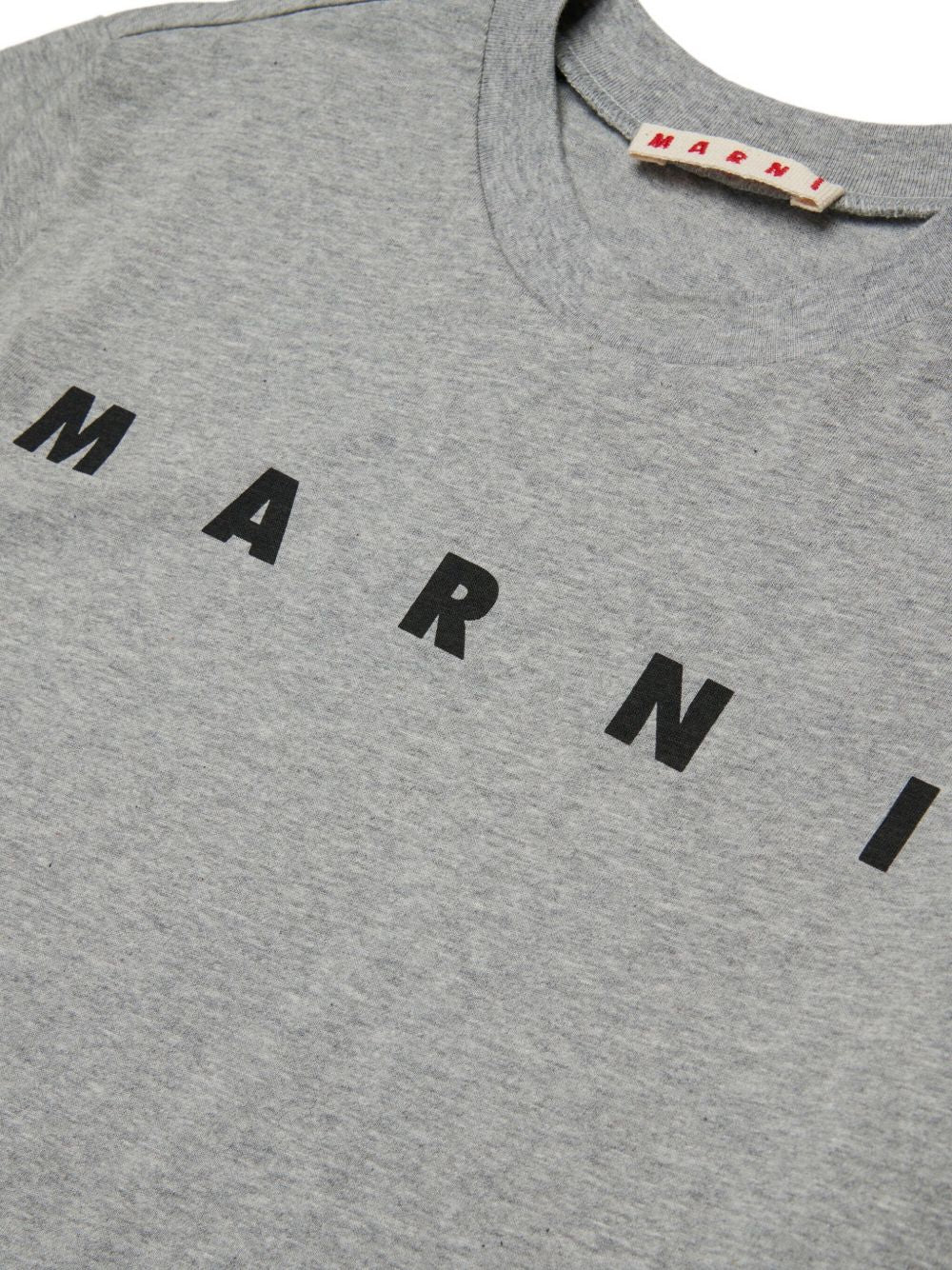 Marni Kids T-shirt grigia girocollo mezza manica