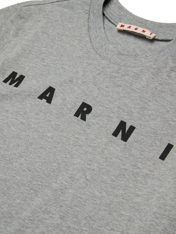 Marni Kids T-shirt grigia girocollo mezza manica
