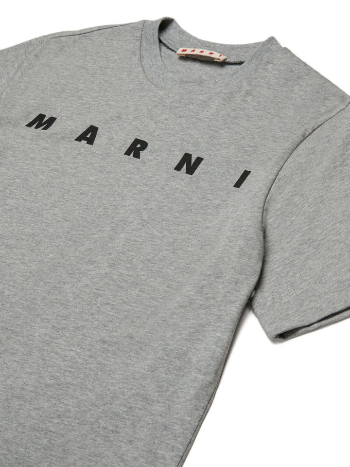 Marni Kids T-shirt grigia girocollo mezza manica