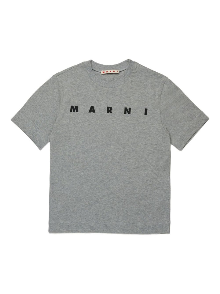 Marni Kids T-shirt grigia girocollo mezza manica