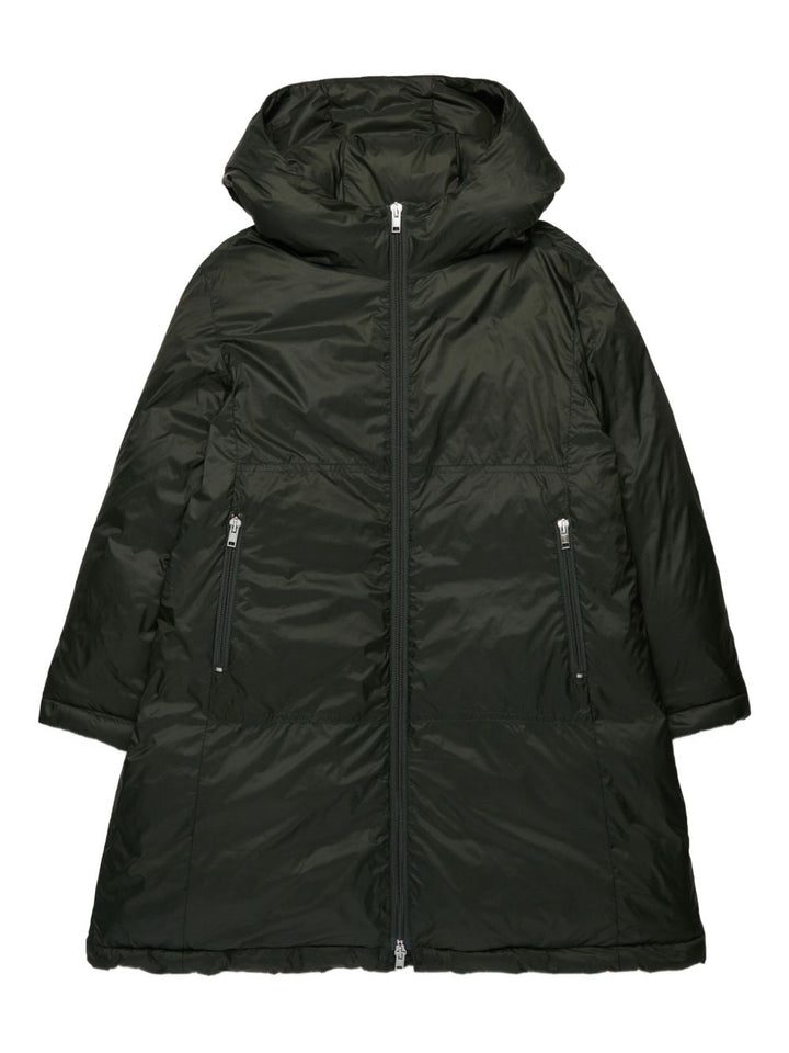 Marni Kids
Parka lungo nero con cappuccio.