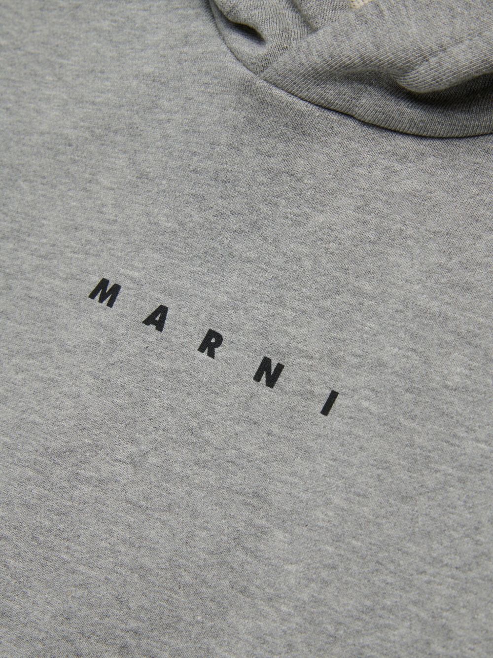 Marni Kids felpa grigia con cappuccio manica lunga