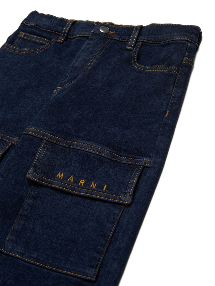 Marni Kids
Pantaloni denim con ricamo